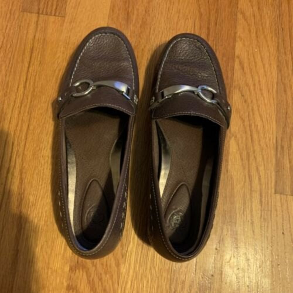 Ariat Women’s Size 8 B Brown Leather Pebble Horsebit Loafers # 21192